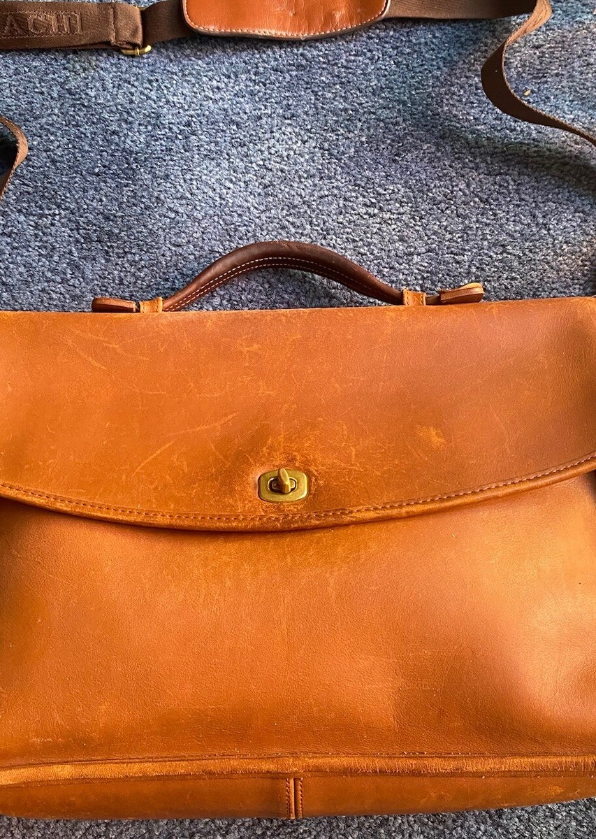 バッグ Coach Vintage Business Case Leather Coach Vintage Made In New York City Leatherware Briefcase