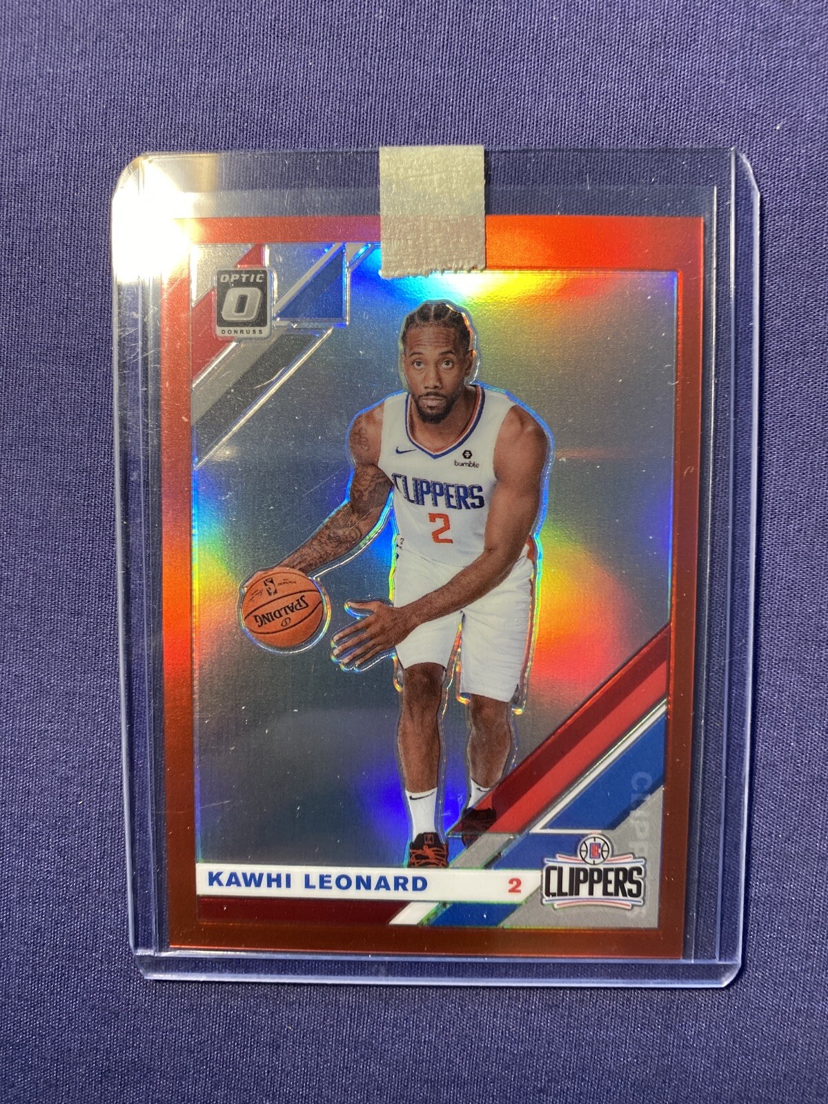2019-20 Panini Donruss Optic #30 Kawhi Leonard Red Holo /99 1st Year LA Clippers