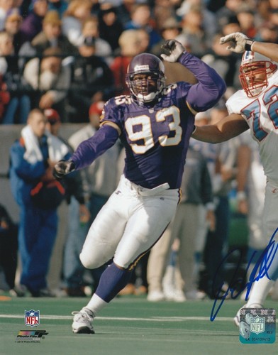 JOHN RANDLE MINNESOTA VIKINGS HOF 2010 ACTION FIRMATO 8x10 - Foto 1 di 1