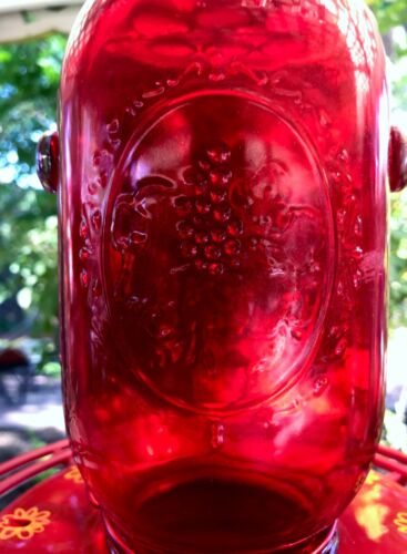 Mason Jar Hummingbird feeder, Bird feeder, Handmade, Gift for Mom - Picture 4 of 9