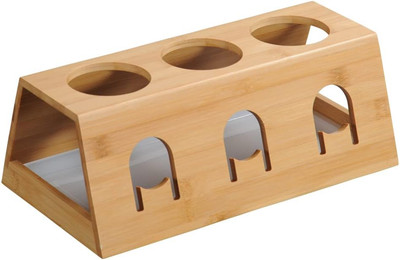 Kesper | Flaschenhalter, Material: Bambus, Kunststoff, Maße: B 32 X H 12 X T 17,