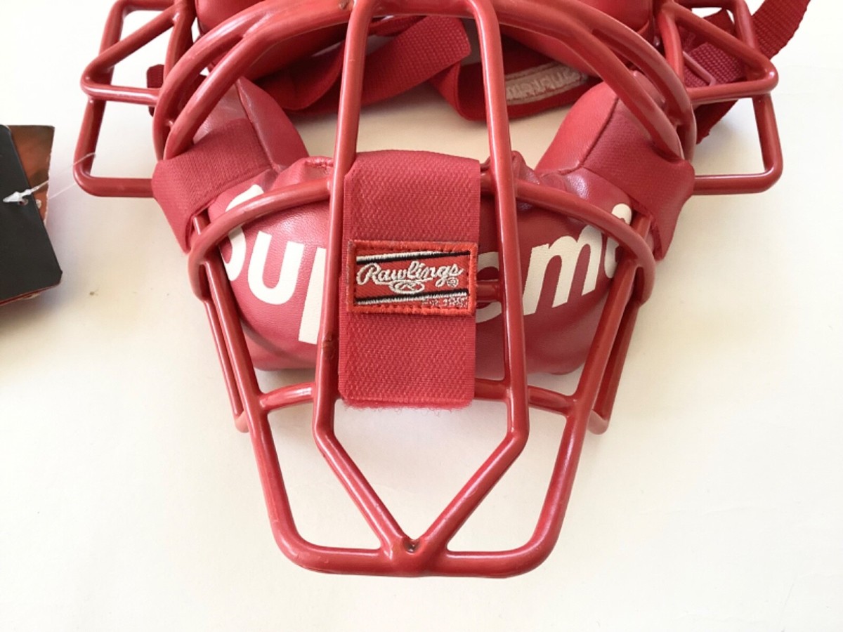 防具 Supreme - supreme Rawlings Catcher&#39;s Mask Red SUPREME x RAWLINGS- NWT 2018 Baseball Catchers Mask | eBay