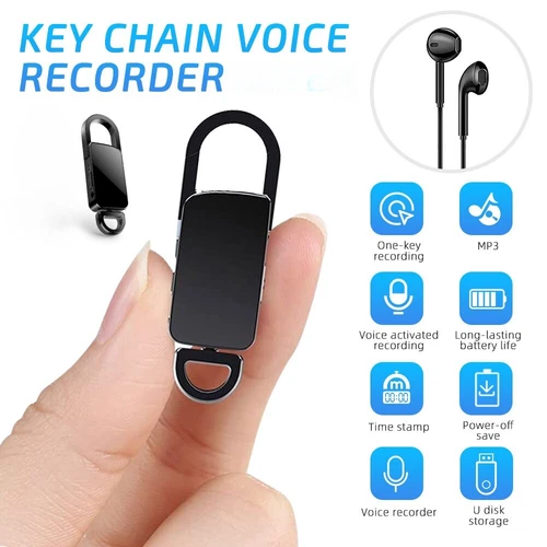 Verstecktes Mini Digital Diktiergerät 32GB Aufnahmegerät Tragbar Voice Recorder - Bild 1 von 14