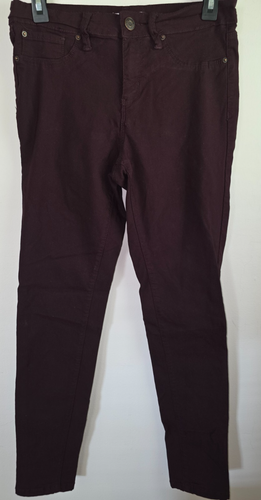 YMI Straight Leg Pants Stretch Burgundy Red Womens Size Medium - 第 1/10 張圖片