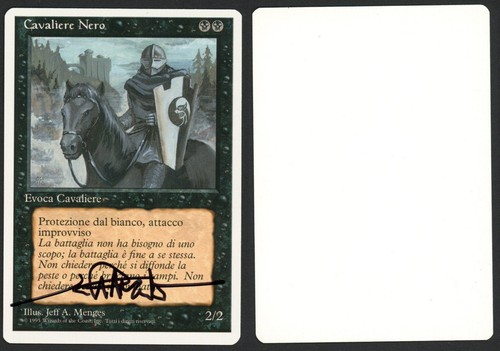 ***Italian Black Knight Signed Artist Proof*** MTG 4th Jeff A Menges Kid Icarus