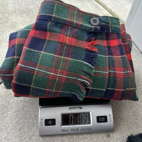 Vintage 80s Wrangler Tartan Plaid Academia Acrylic Wool Skirt ~ Size 26 Waist - Picture 7 of 7