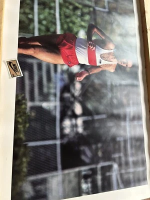 Vintage Nike Running Poster PR Alberto Salazar 1980s 25.5" x 17"