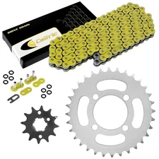 O-Ring Drive Chain & Sprockets Kit fits Yamaha Breeze 125 YFA1 1989-2004 Yellow