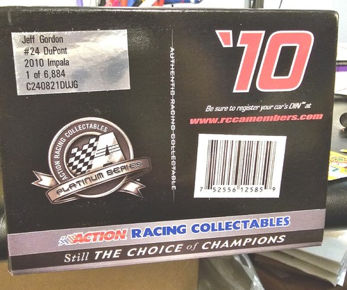 Jeff Gordon #24 DuPont 2010 Impala Negro Rojo 1/24 NASCAR Diecast/6884 Acción Nuevo en caja - Imagen 12 de 12