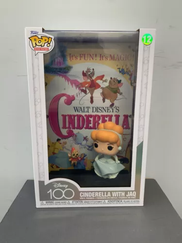Funko Pop! Movie Poster with Case: Disney Cinderella with Jaq #12 NEW SHIPS NOW