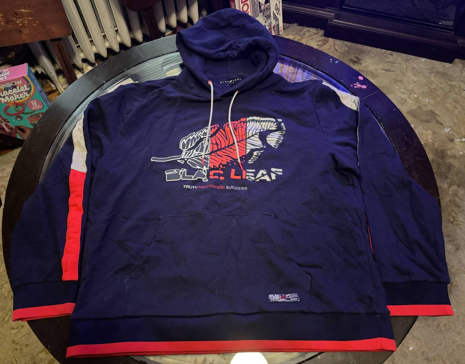 Mens Blac Leaf Basic Q Series Pullover Hoodie and… - image 4