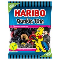 Haribo Dunkle TüTe Veggie Mischung Lakritz Teilweise Fruchtgummi 175G