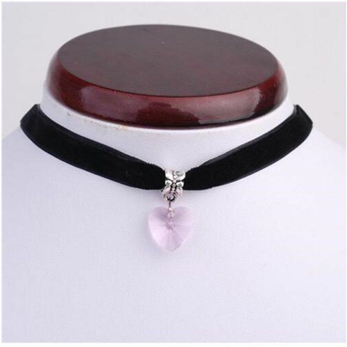 1pcs Women Choker Necklaces Punk Gothic Statement Collares Black Velvet Crystal - Picture 17 of 18