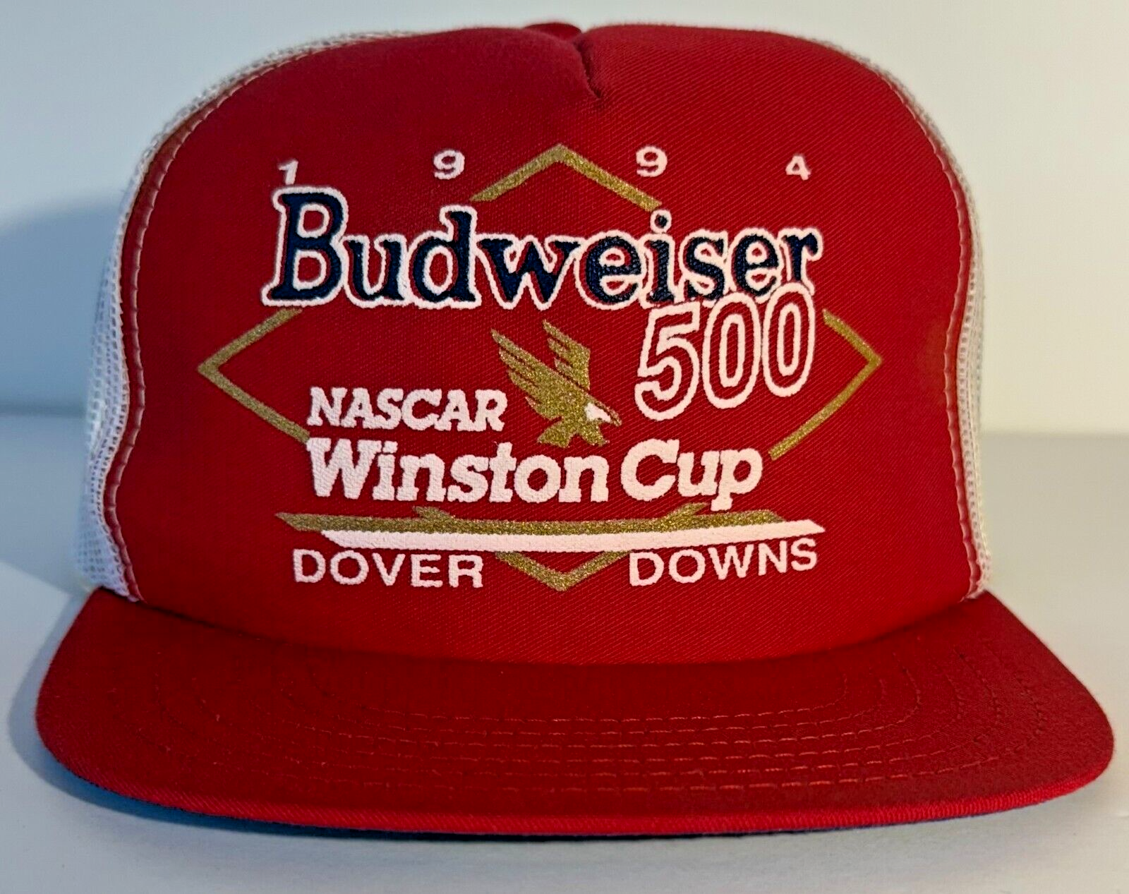 VINTAGE 1994 Budweiser 500 Winston Cup Hat Cap Adult One Size NASCAR Dover Downs