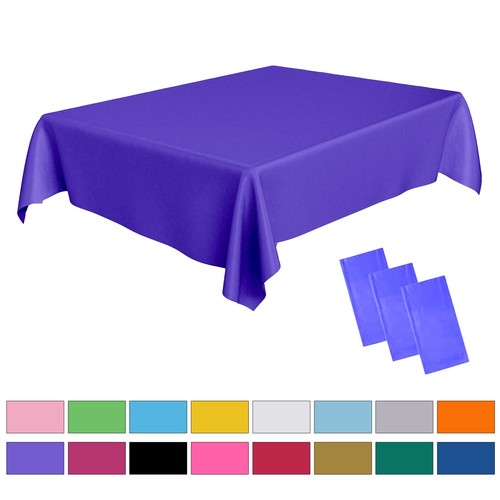 3er Pack Kunststoff Tischdecke Einweg abwischbare Tischdecke Abdeckung Rechteck UK - Bild 9 von 20