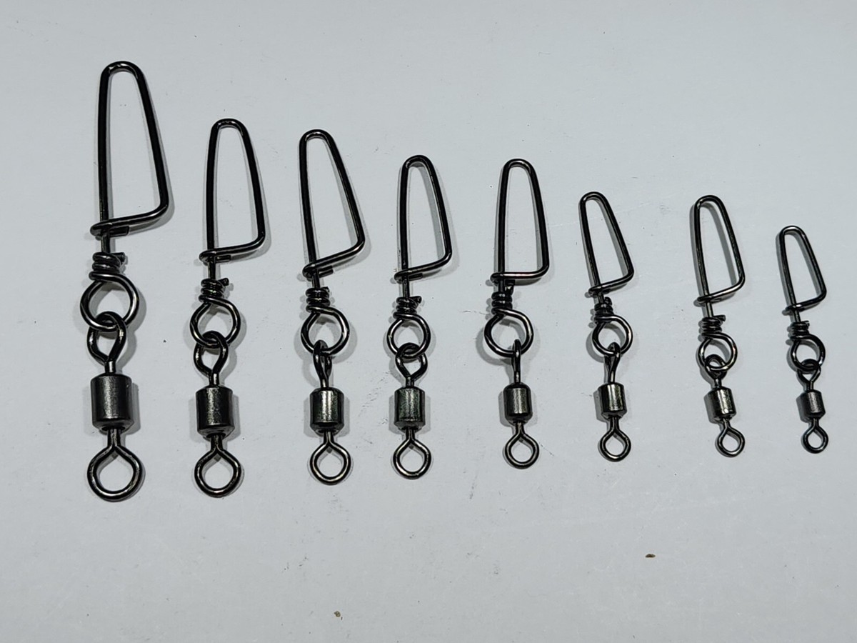 50-100 pièces Pêche Coastlock Snap Baril Pivotant En Acier Inoxydable