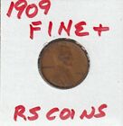 1909 Fine plus Lincoln Cent Fine 1909 / Rs Coins #3213 Free Ship