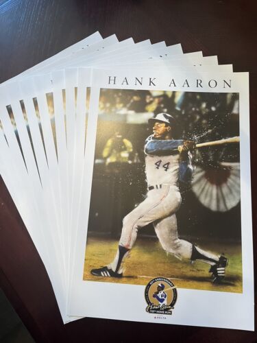 Lot of 8 Hank Aaron Braves 2024 Posters (12”x18”) 50th Anniversary 715th HR SGA - Picture 1 of 1