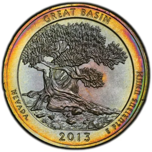 MS66 2013-S 25C Washington "Great Basin" National Parks Quarter, PCGS- Toned