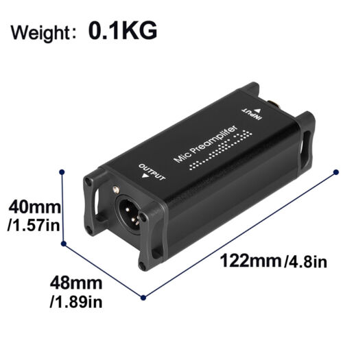 Microphone Amplifier 20Hz-20kHz Mic Preamplifier for Home Recording Livestream - Afbeelding 7 van 14
