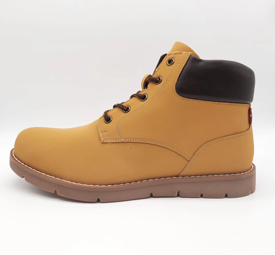 LEVI'S Levis Schnürboots 44 45 46 Herren Boots Gelb Stiefel Schnürstiefel Neu Winter