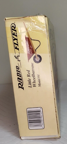 New Doll Sized Radio Flyer Mini Red Metal Wheelbarrow with Hardwood Handles - Picture 4 of 4