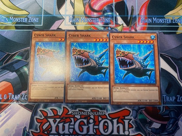 Yu-Gi-Oh! Cyber Shark LED9-EN048 Common 1st Edition English NM Playset x3