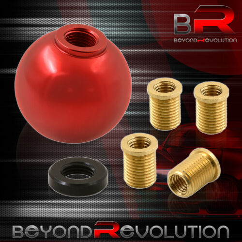 For Benz M8X1.25 6SPD Round Shift Shifter Knob Adapter Kit Sport Lever Set Red - Picture 3 of 3