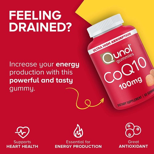Qunol CoQ10 Gummies, 100mg, Ultra-High Absorption,Heart Health Supplement,60 Ct - Picture 14 of 16