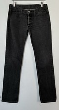 90s Y2K Helmut Lang Elastic Classic Denim Slim Cut Gray 29