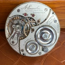 1915 Illinois A. Lincoln 16S 21 Jewels Railroad Grade Pocket Watch Movement Runs