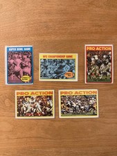 1972 Topps Football #139SuperBowl#138NFC TITLE GAME & 3 PRO ACTIONs #129/128/119