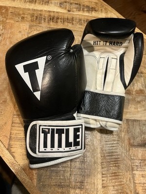 Title Boxing GEL Black Bag Gloves Large 14 Oz