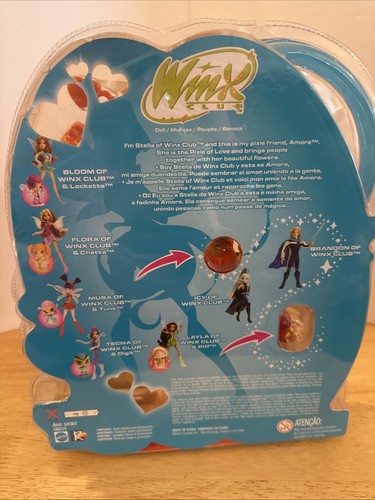 Mattel Winx Club 2005 Stella Pixie Magic Doll With Amore - New With Box - Picture 4 of 6