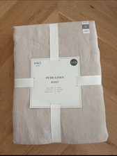 M&S Pure Linen Kingsize Bedset In Natural