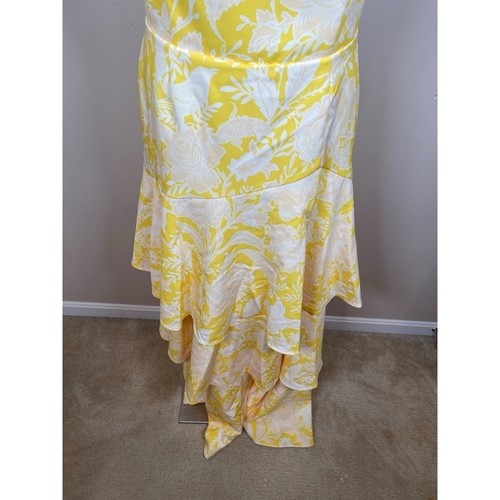 Maxi Vestido Mestiza New York Torero Volantes Floral Amarillo Caléndula Talla 12 - Imagen 6 de 8