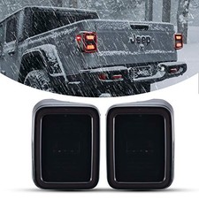Smoked LED Tail Lights for 2020-2026 Jeep Gladiator JT Accessories, Model 1