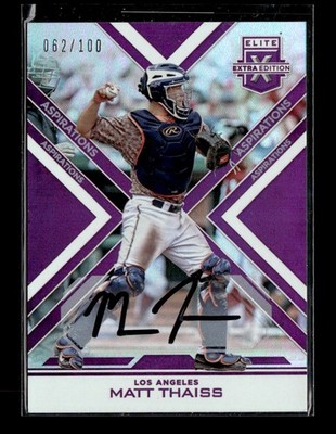 2016 Panini Elite Extra #16 Matt Thaiss Autographs Aspirations Purple #/100