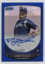 2013 Bowman Chrome Prospects Blue Refractor 60/150 Jimmy Nelson #BCA-JN Auto 3j7
