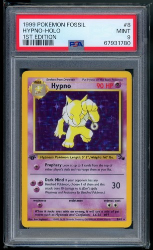 Hypno (1st Edition) graded PSA 9 for sale on eBay