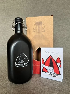 LE GRAND TÉTRAS NEW Le Grand Tetras France Square Water Flask Aluminum 1L / 34 oz Black