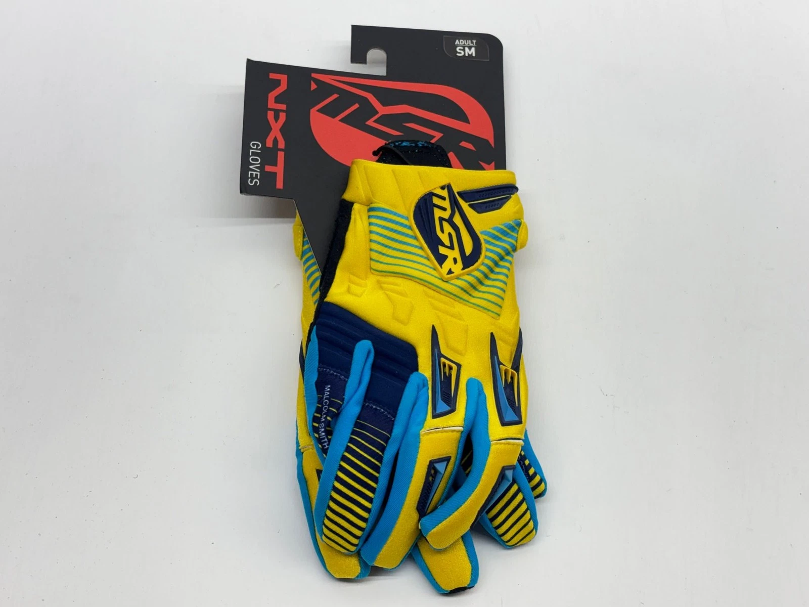 New MSR Men's Gloves Small Black Yellow Blue S Riding Hand Gear Protection MX