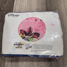 NIP Disney Home Pink Tinker Bell Twin Flat Sheet Cotton Blend USA Made
