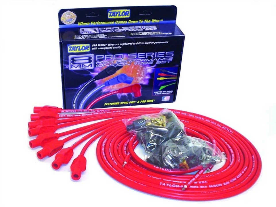 Taylor/Vertex 70254, Kit 8Mm Red Pro Wire 180 Dgr High Performance & Racing Part - Image 3 of 4