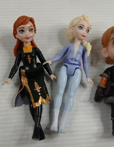 Disney Frozen Figures Anna, Elsa, Kristoff, Posable Figures Hasbro Bundle - Picture 2 of 10