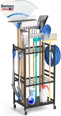 Garden Organizer with Wheels, Yard Tower Rack for Garage Storage, up to 35 Long-