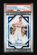 2024 Panini Flawless Update Alperen Sengun Blue 8/8  Auto PSA 9 Pop 1 No PSA 10s