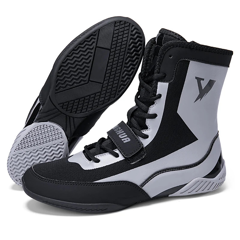 Hombres Profesional Gimnasio Lucha Entrenamiento Tenis Informales Transpirables Botas de Boxeo
