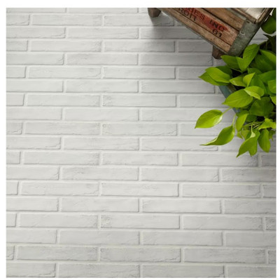 MSI Stirling White Matte Porcelain Brick Look Tile 2in x 10in Floor Wall 5.15