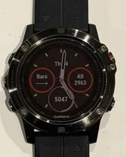 Garmin Fenix 5x Sapphire Edition - with charger - TESTED and WORKING